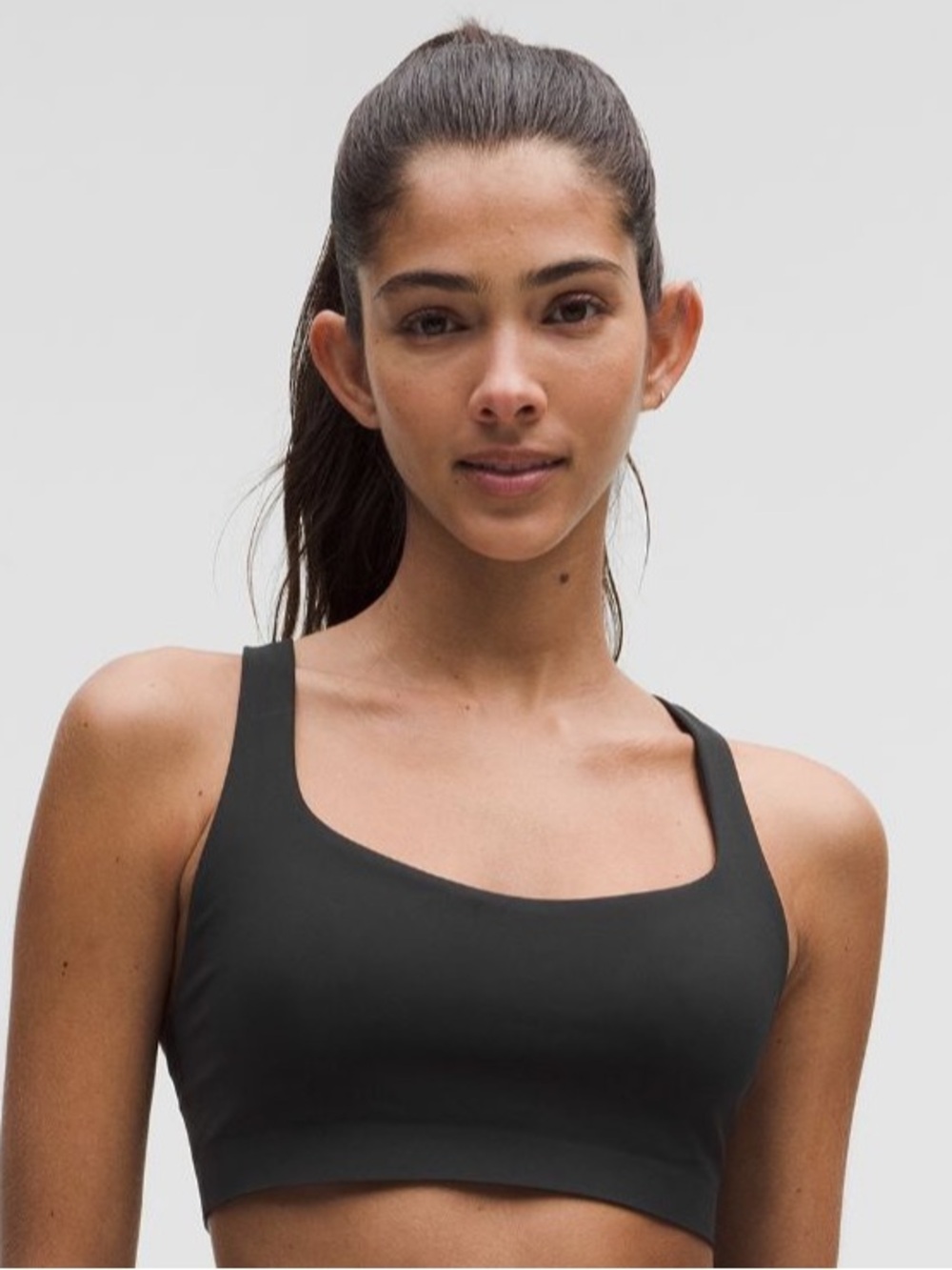 Lululemon Black FlexyFlex Strappy Yoga Bra. Light Support D-DDD Cups. Size S/M.